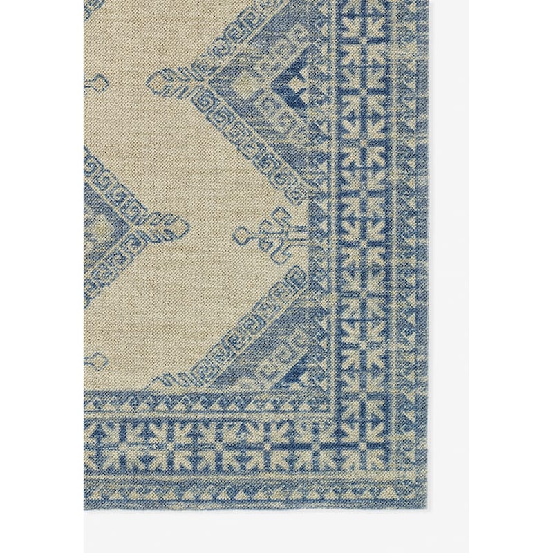 Momeni Anatolia Medallion Wool and Nylon Blue Area Rug