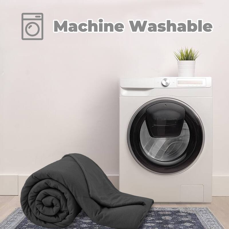 Lightweight Breathable Cooling Waffle Reversible Summer Blanket, Dual-side Cool Touch Comforter