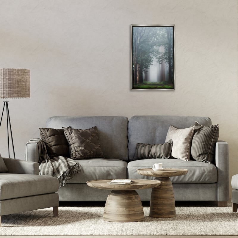 Stupell Calm Forest Clearing Framed Floater Canvas Wall Art Design By Martin Podt