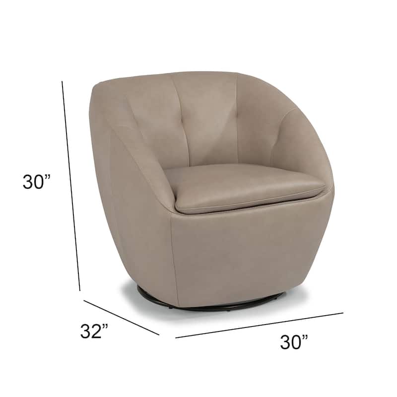 Wade Brown Leather 360° Swivel Chair by Flexsteel