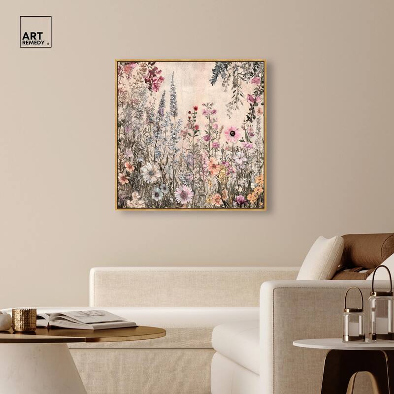 Chiffon Cosmos Canvas by Art Remedy