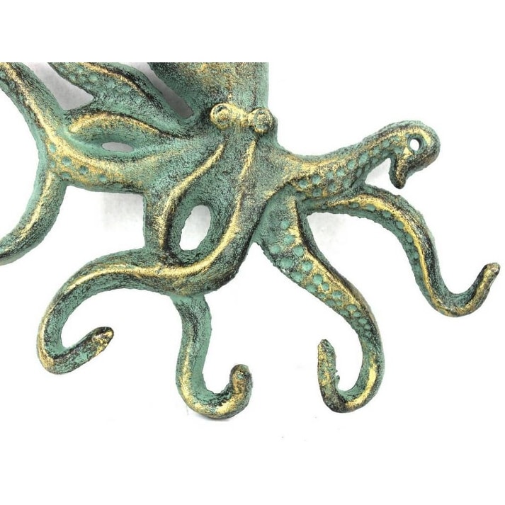 Wall Charmers Gold Cast Iron Octopus Wall Hook - On Sale - Bed Bath &  Beyond - 36621061