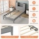 preview thumbnail 7 of 17, Twin Size Wooden Platform Bed Frame with Storage Headboard and 2-Tier Shelf