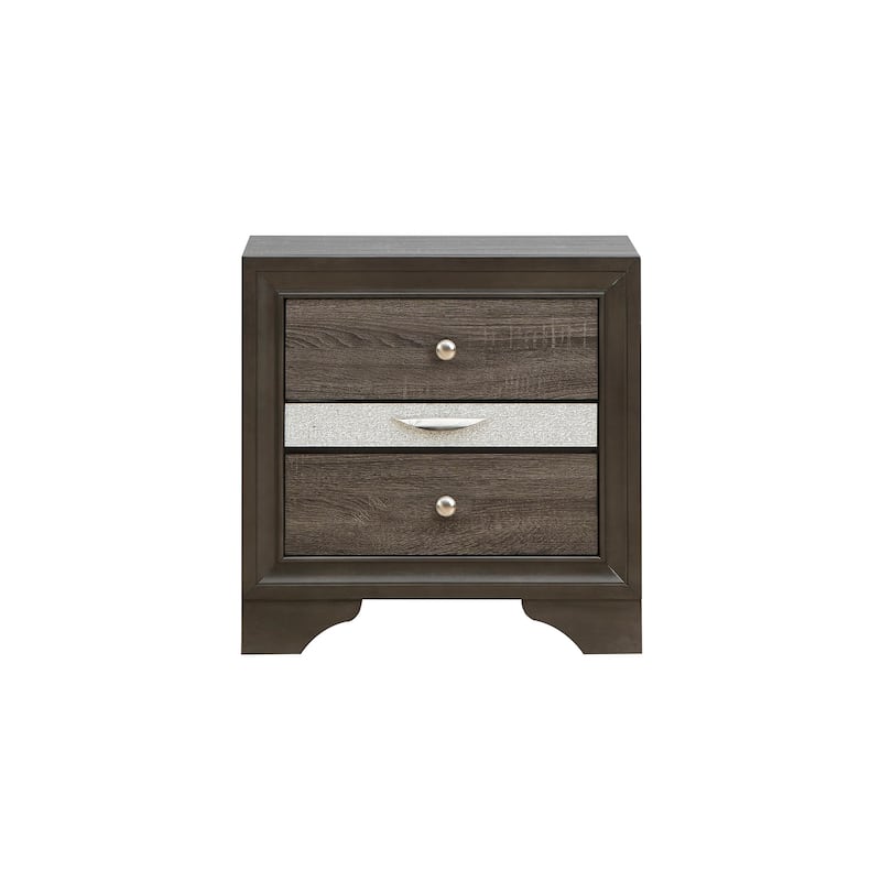Madrid 3-Drawer 26 in. W Nightstand - Grey