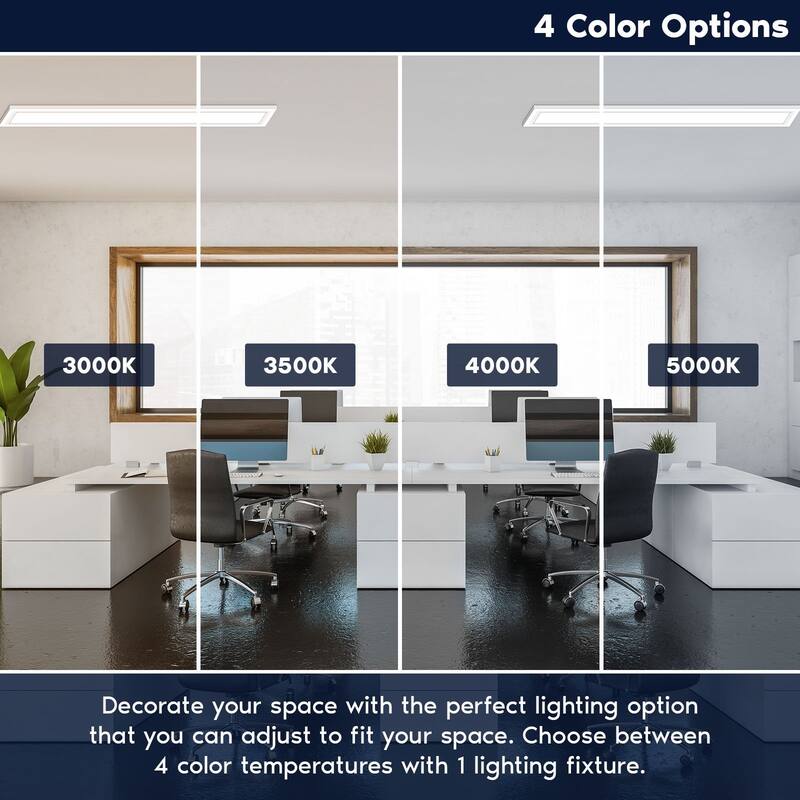 LUXRITE 6x6 FT LED Recessed Panel 40W/50W/60W, 4CCT, Up to 6600 Lumens, Drop Ceiling Lights Dimmable UL Listed 16 Pack