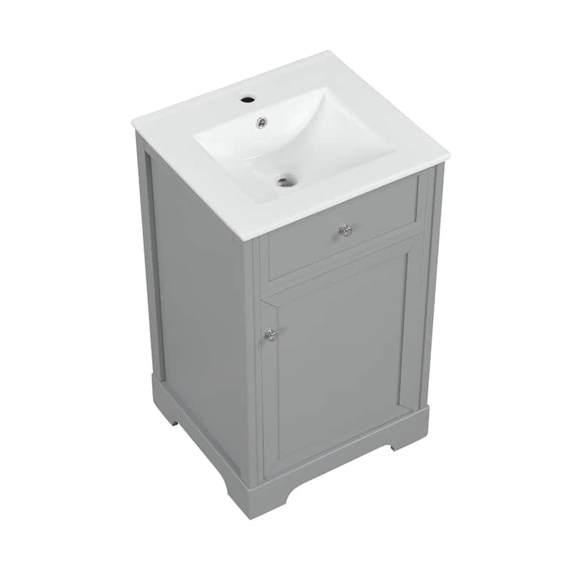 20" Bathroom Vanity with Sink, Bathroom Cabinet with Soft Closing Door