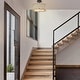 preview thumbnail 20 of 26, Tifany Modern Gold 3-Light Drum Glass Chandelier Semi-Flush Mount Ceiling Light