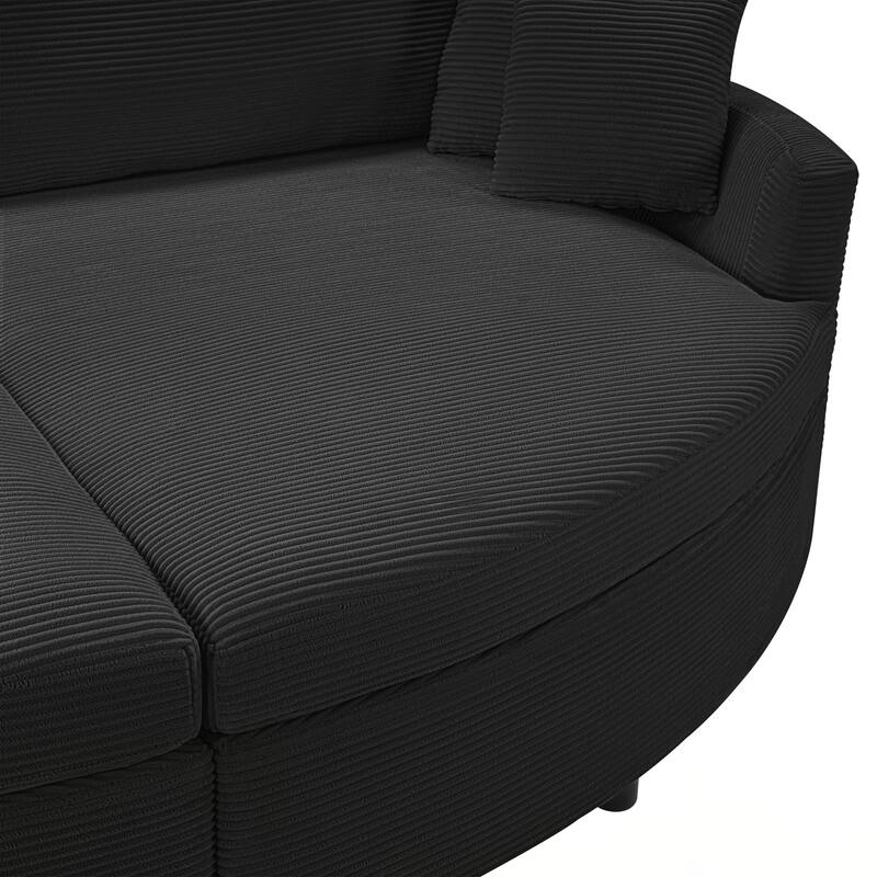102.3" Sofa Bed Upholstered Sofa Couch with Deep Seat and USB Ports for Living Room