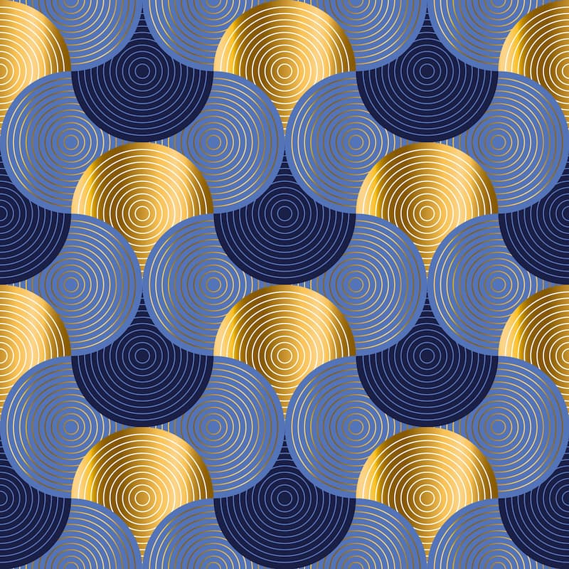 Petals Grid Removable Wallpaper - 10'ft H x 24''inch W - 10'ft H x 24''inch W - Blue