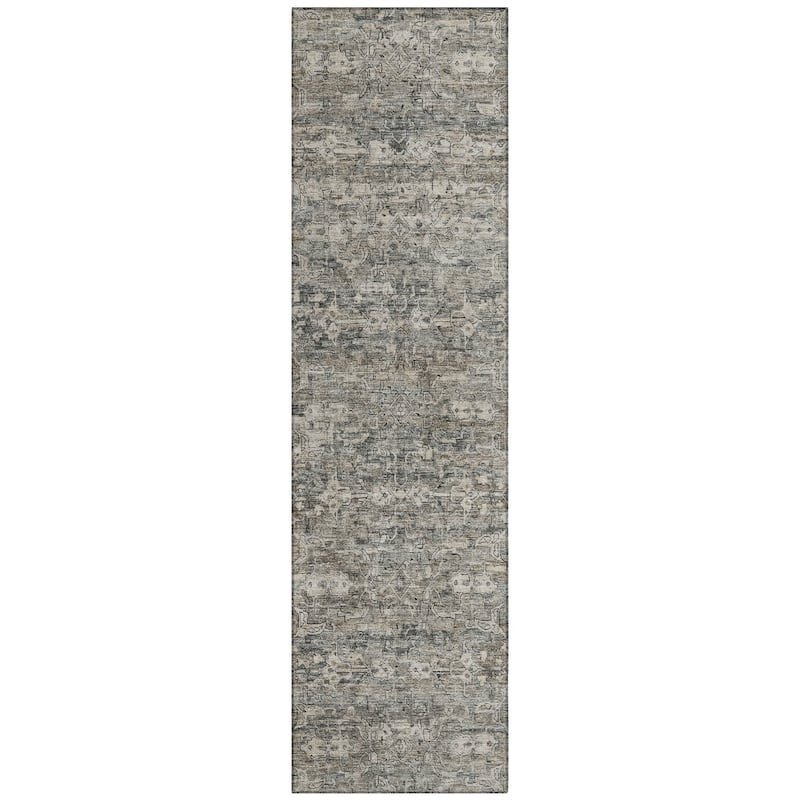 Machine Washable Indoor/ Outdoor Traditional Harmony Chantille Rug