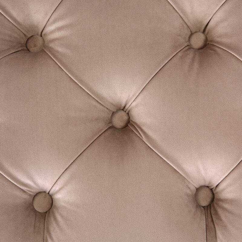 29.5" Wide Velvet Tufted Square Ottoman With Storage