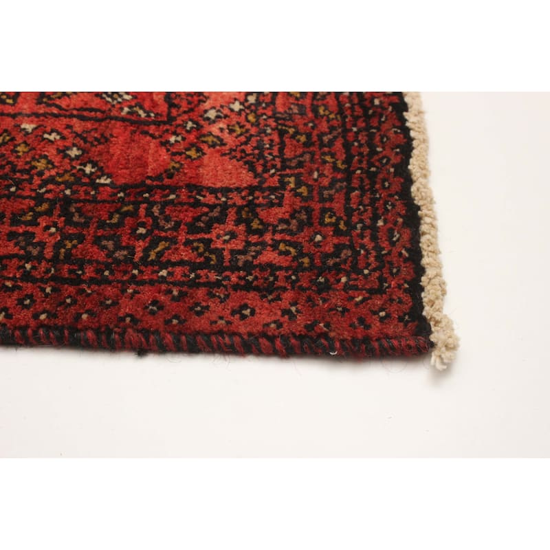 ECARPETGALLERY Hand-knotted Teimani Red Wool Rug - 3'3 x 6'3