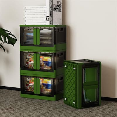 Storage Bins with Lids and Wheels - 12"D x19"W x 12"H