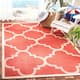 SAFAVIEH Courtyard Maryanne Indoor/ Outdoor Waterproof Patio Backyard Rug - 6'7" x 9'6" - Red