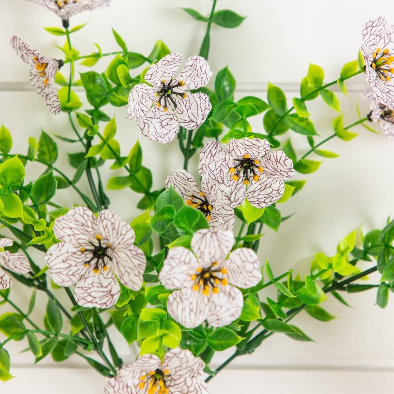 13-in UV Resistant Artificial Daisy Bush (Indoor/Outdoor) - Set of 12