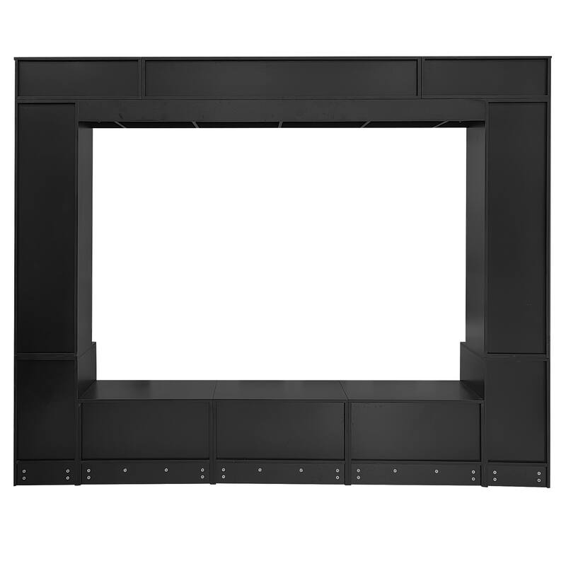 98" W Wall Unit TV Stand with Storage for TVs up to 80", Modern TV Console Entertainment Center with Bookshelves for Living Room