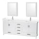 Option White / White Cultured Marble Top / Brushed Chrome