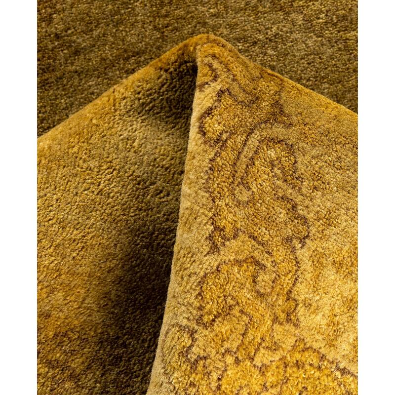 Overdyed One-of-a-Kind Hand-Knotted Area Rug - Yellow - 3' 1" x 5' 5"