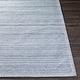 preview thumbnail 3 of 12, Fayla Handmade Solid Striped Viscose Area Rug
