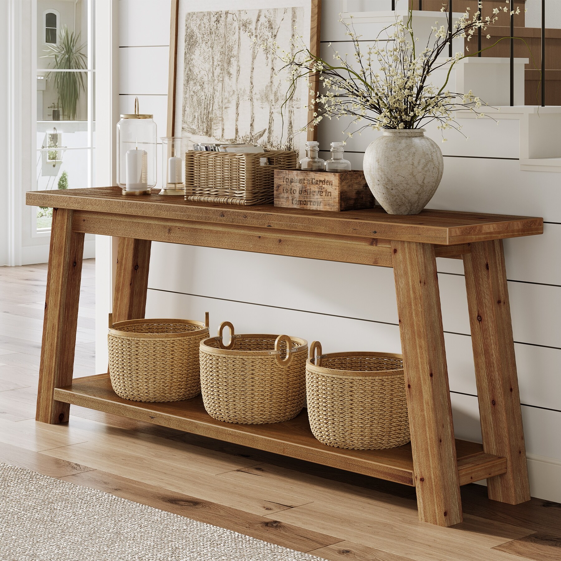 70.8''-Long-Solid-Wood-