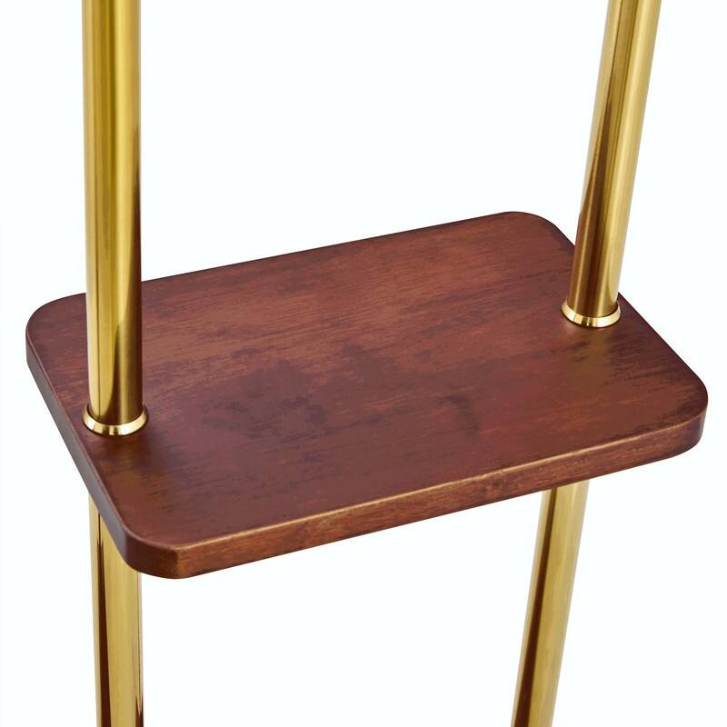 70" Tall Industrial Coat Rack for Entryway, Solid Wood & Stainless Steel, Double Layer Hanging Rack