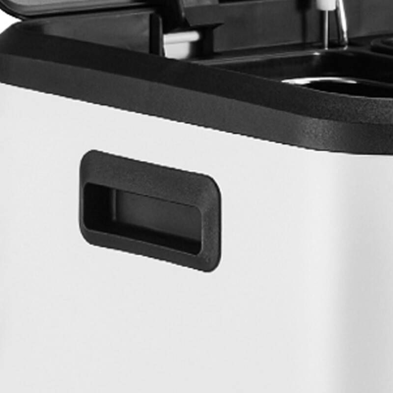 30 Liter / 8 Gallon Rectangular Hands-Free Dual Compartment Recycling Kitchen Step Trash Can