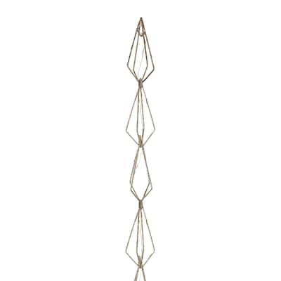 6ft LED B/O Gold Wire Diamond Christmas Garl - Warm White Lights