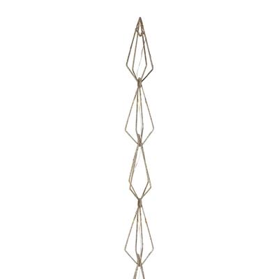 6ft LED Lighted B/O Gold Wire Diamond Christmas Garland - Warm White Lights - 6'