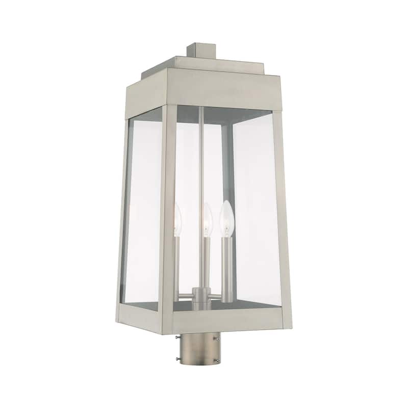 Livex Lighting Oslo 3 Light 25" Tall Outdoor Single Head Post Light