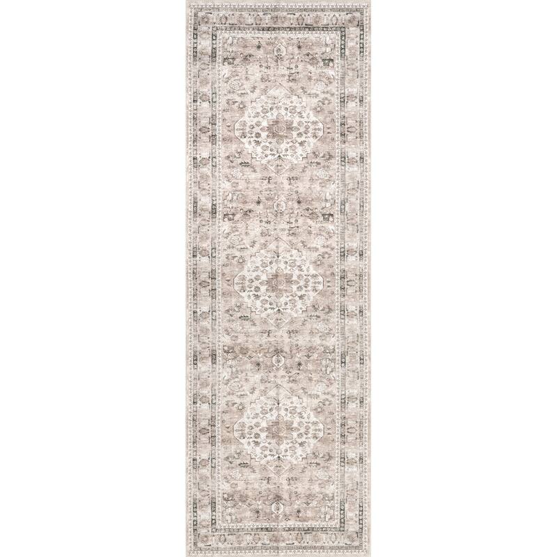 Brooklyn Rug Co Delisa Vintage StainResistant Machine Washable Area