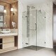 preview thumbnail 7 of 18, VIGO Monteray 30"D x 30"W x 73"H Frameless Hinged Shower Enclosure