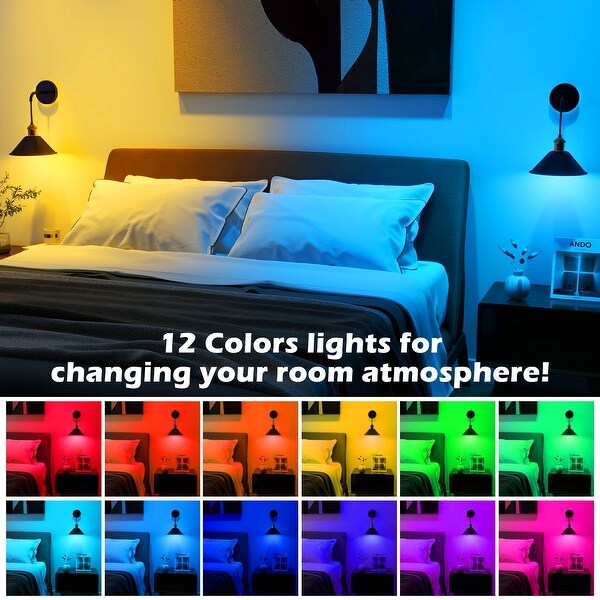 Bedroom wall lights battery operated discount