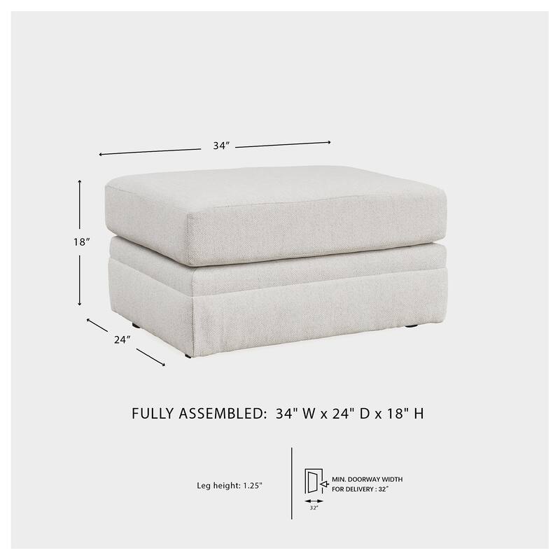 Signature Design by Ashley Maitelynn White Ottoman