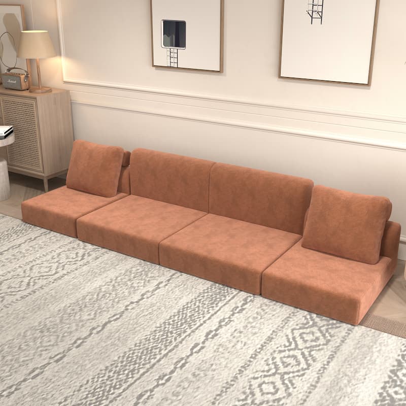 Folding 2 Tier Loveseat Sofa Portable Futon Couch with Cushion Support