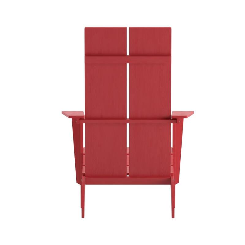 Modern Dual Slat Back Adirondack Style Chairs, Set of 2