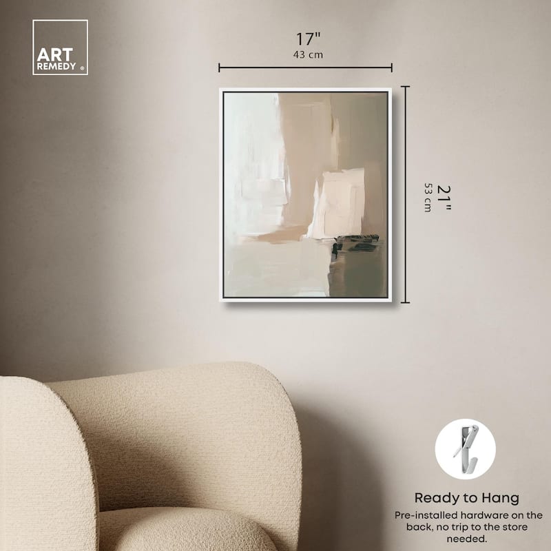 Pale Textured Silence II Canvas by Art Remedy