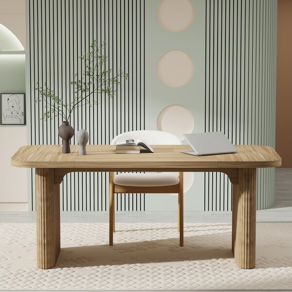 63'' Executive Computer Desk for Home Office, Japanese Writing