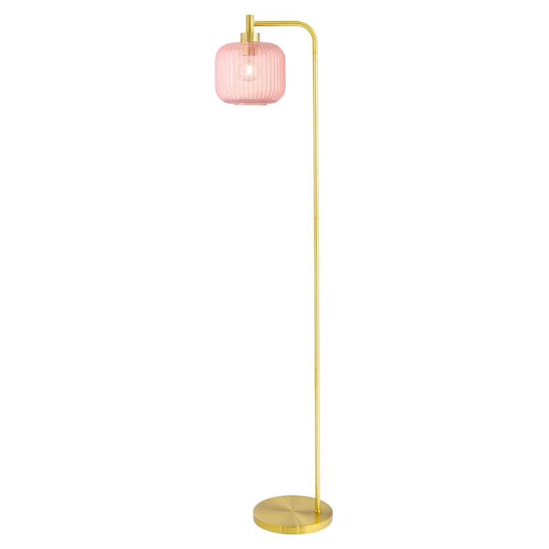 Frederick River of Goods Gold Metal and Glass Candlestick Floor Lamp