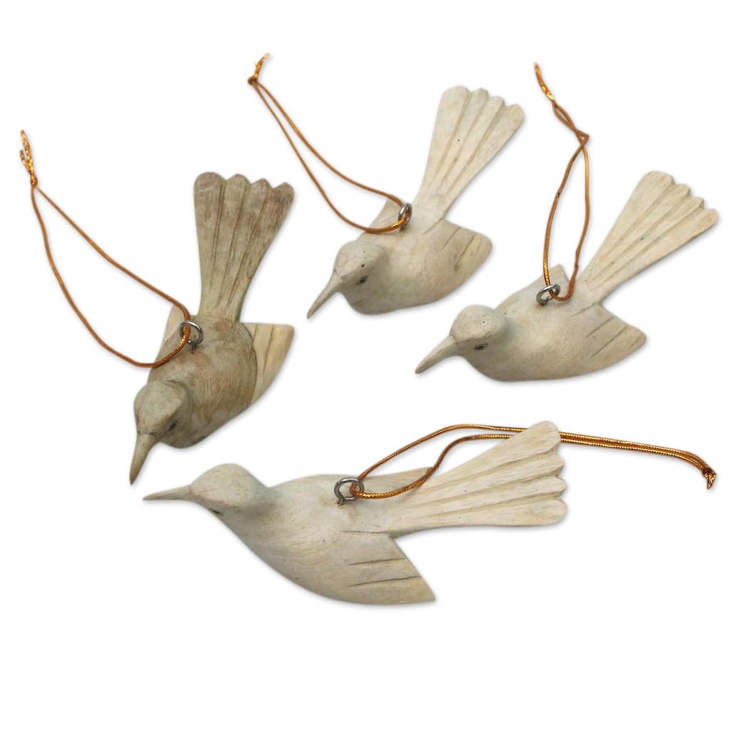 Novica Handmade Take Flight Wood Ornaments (Set Of 4)