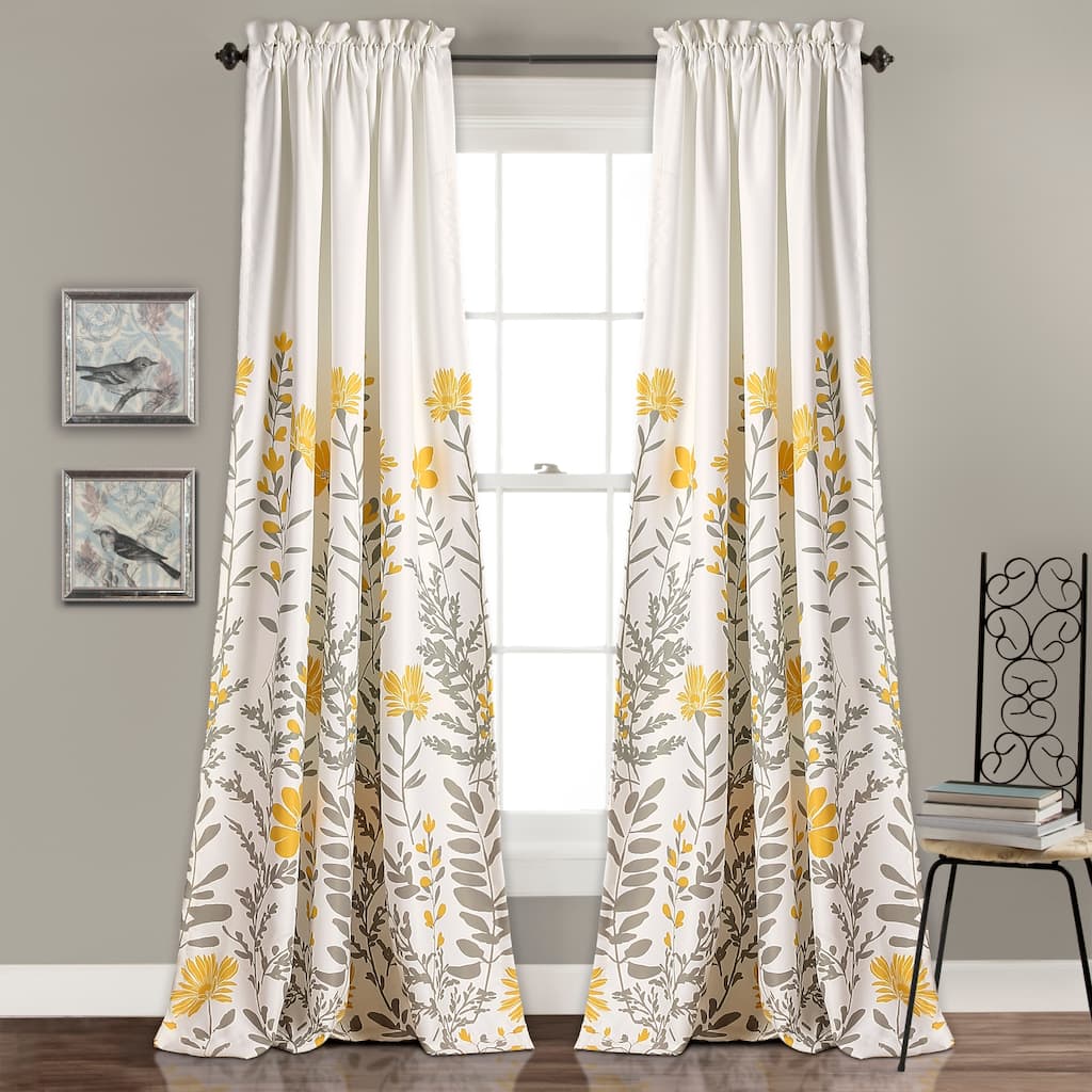 Lush Decor Aprile Room Darkening Window Curtain Panel Pair
