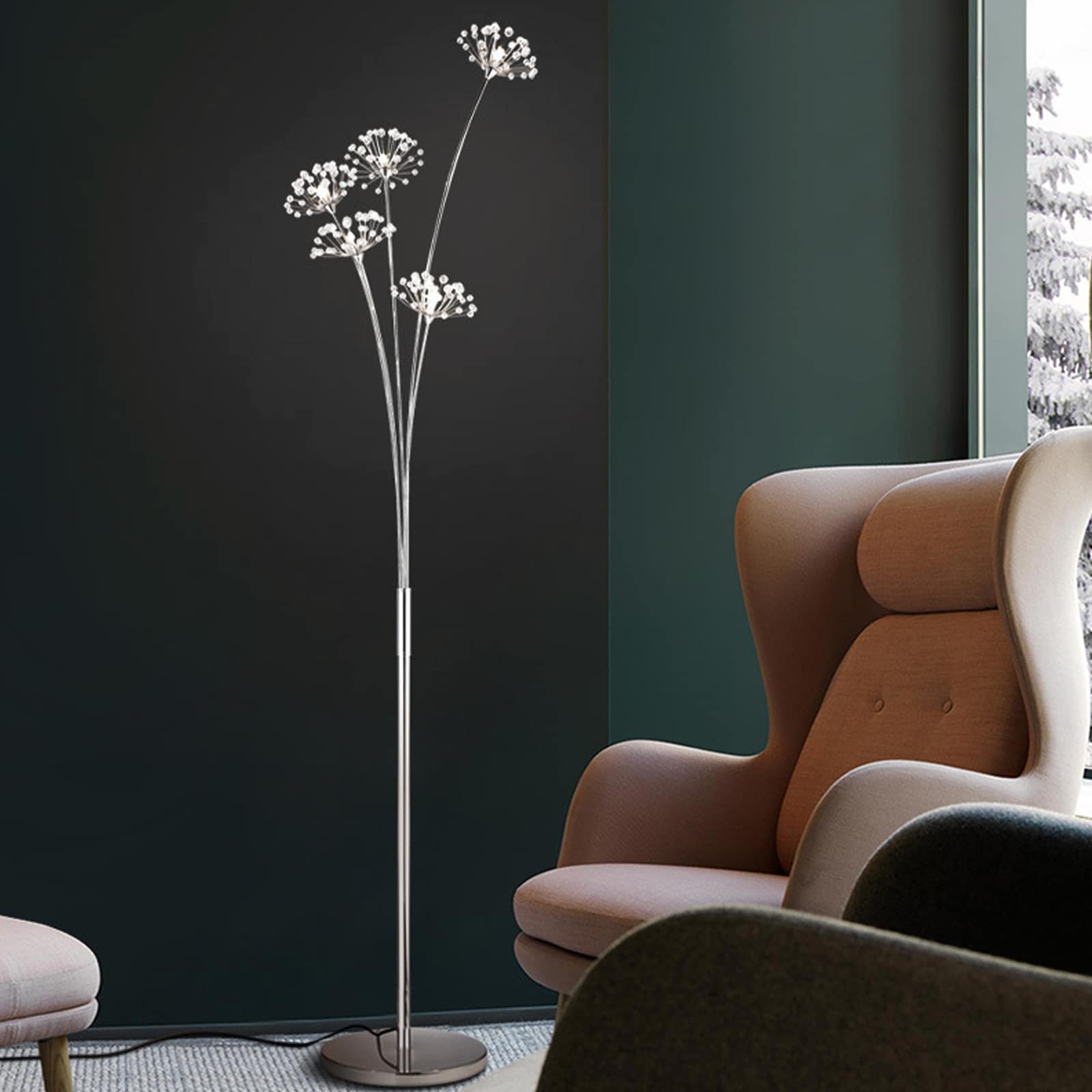Led crystal floor lamp cheap