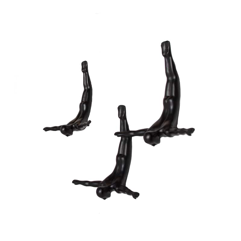6.5" x 2.5" x 6.5" Wall Diver - Black 3-Pack - 6.5" x 2.5" x 6.5"