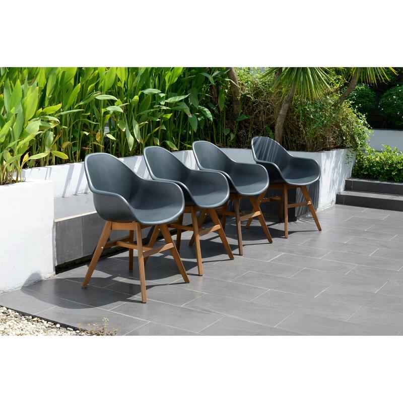 Amazonia Hawaii FSC Solid Teak 7 Piece Rectangular Outdoor Patio Dining Set