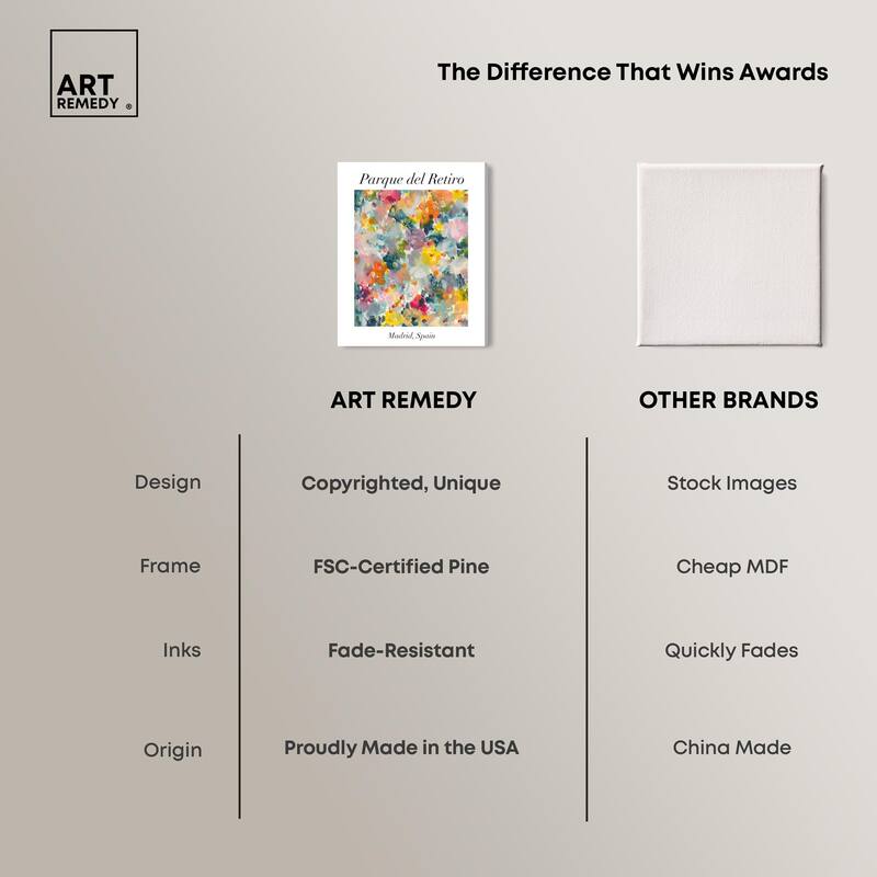 Retiro Park Canvas by Art Remedy, Gallery Wrapped