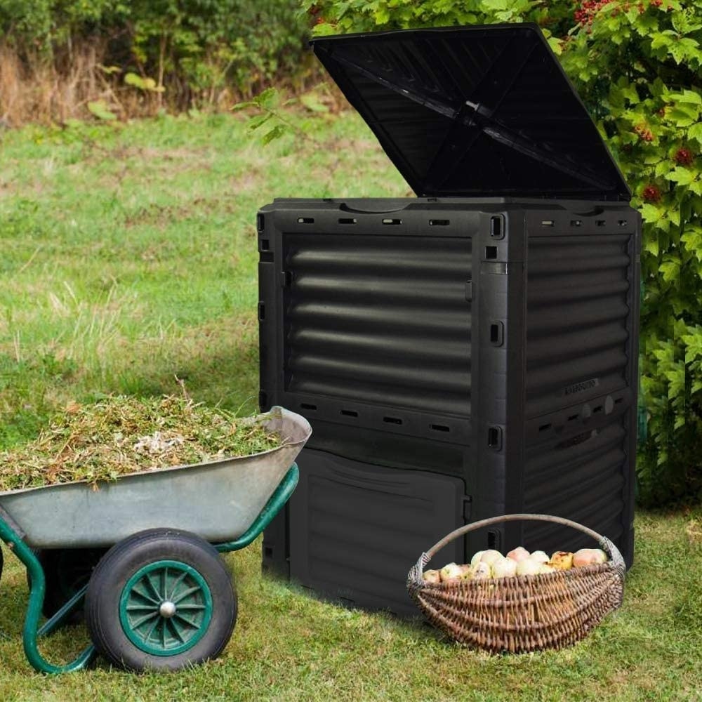 Large 80 Gallon Outdoor Compost Bin Easy Assemble BPA Free