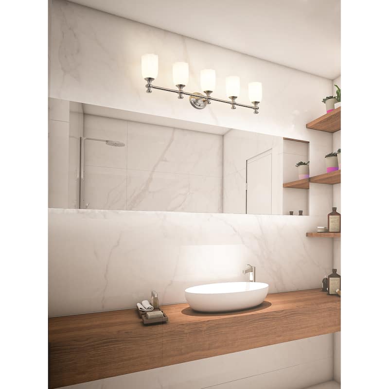 Orion 5 Light Vanity in Brushed Nickel