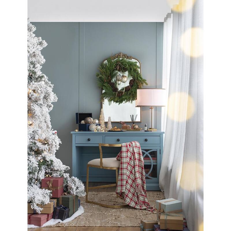 D3.9" Christmas Ball Ornaments, Glass Decorative Hanging Ball Christmas Tree Ornaments for Holiday Decorations, Set of 6