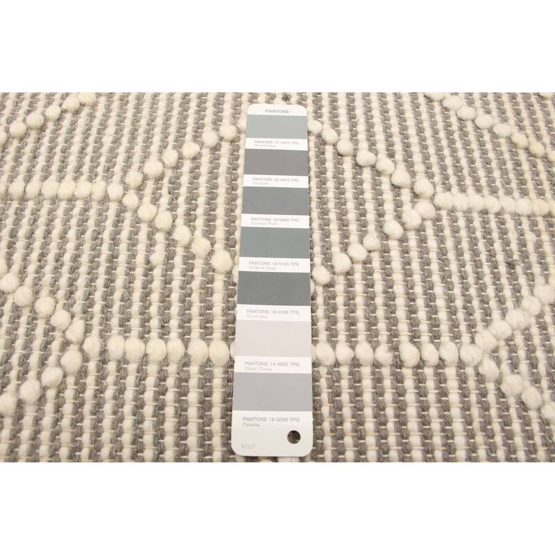 ECARPETGALLERY Braid weave Sienna Grey Wool Rug - 5'0 x 7'9