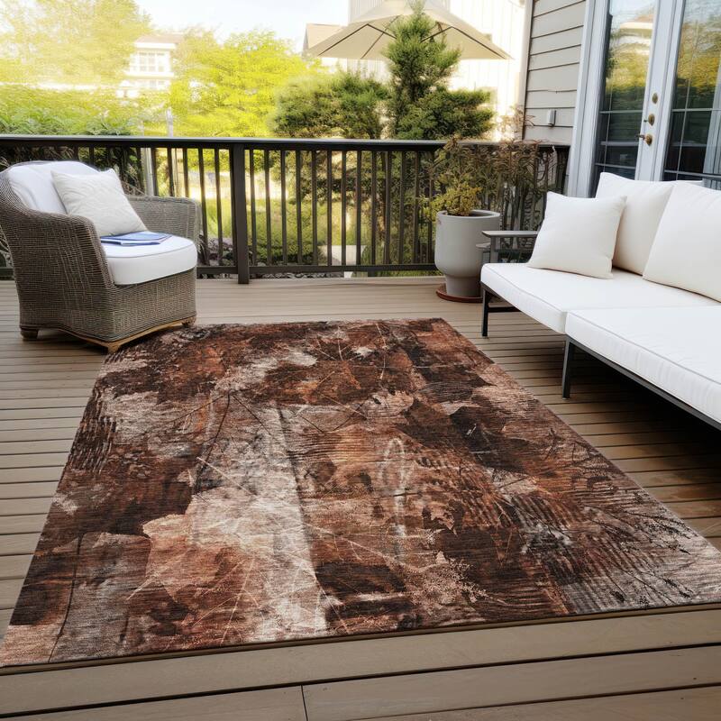 Hami Garden-Inspired Weather Resistant Versatile Elegance Outdoor Rug