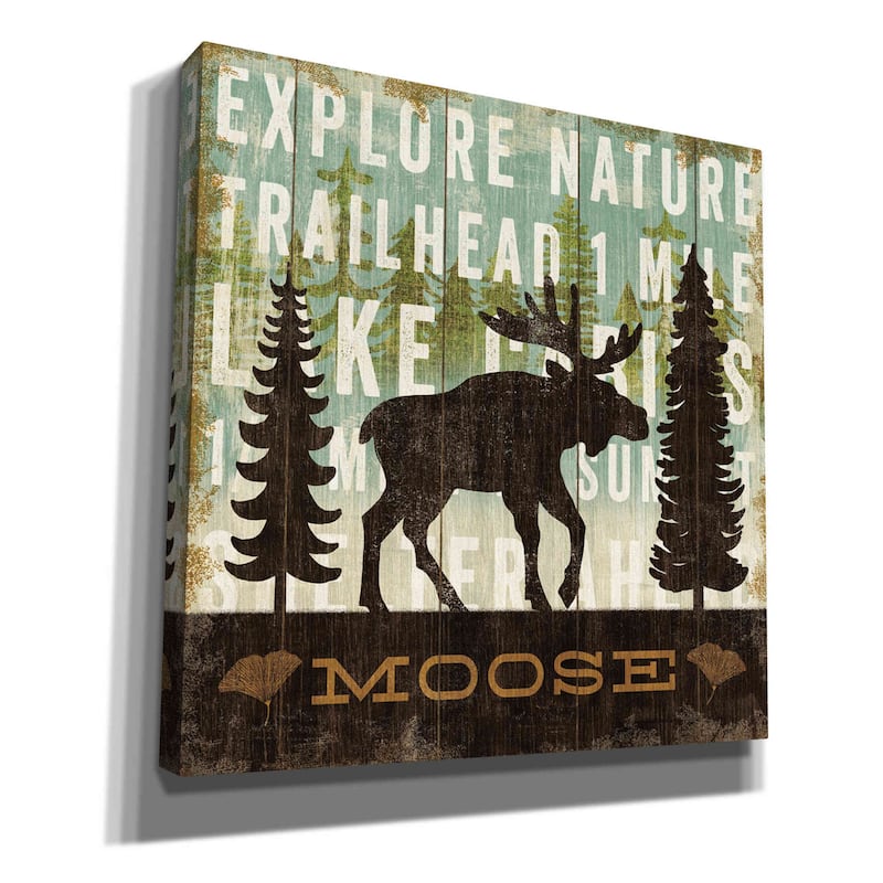 Epic Graffiti 'Simple Living Moose' by Michael Mullan, Canvas Wall Art
